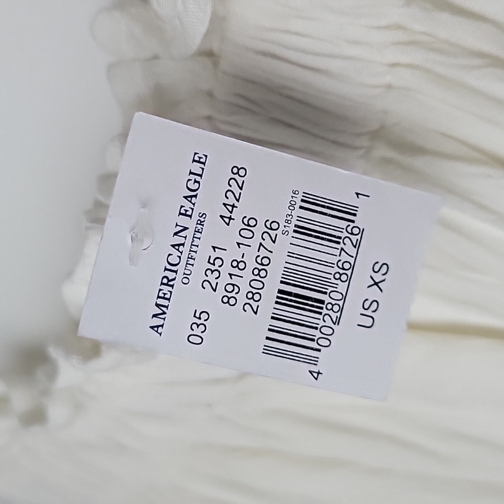 American Eagle Outfitters XS Embroidered Off Shoulders Top NWT - Picture 9 of 10